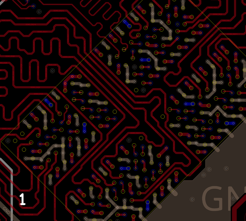 Requirements for the number of vias corresponding to the LPDDR4/4X chip VAA power pins