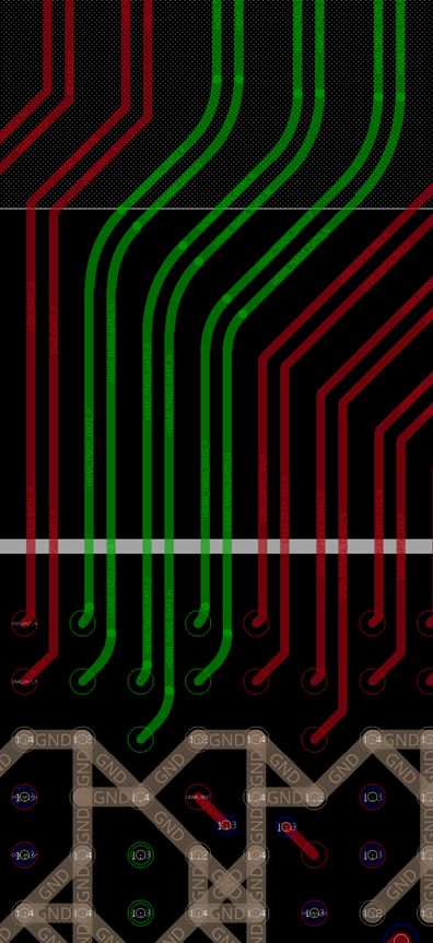 HDMI2.1 BGA Area Fanout layout 1