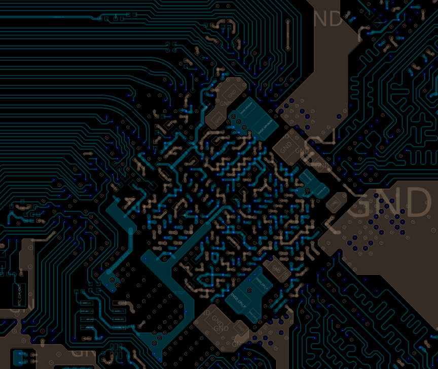 Decoupling capacitor on the back of the power supply pin of A210-1DIE-FCBGA Other Power Supplies