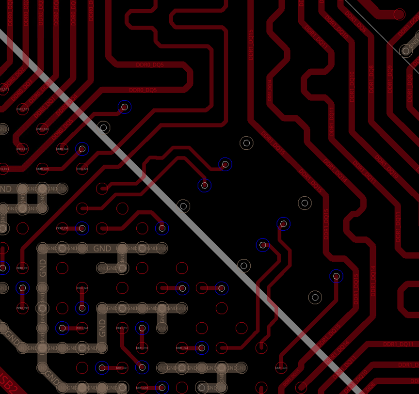 Schematic of the GND via corresponding to the signal via