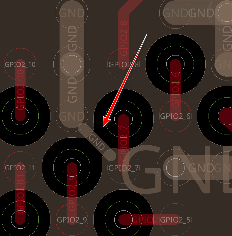 GND traces optimization the reference layer