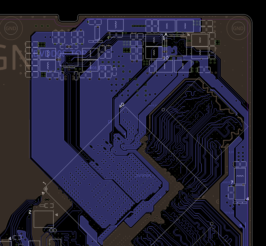 the layout and traces for ZH70809 2
