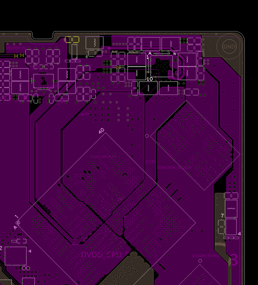 the layout and traces for ZH70809 3