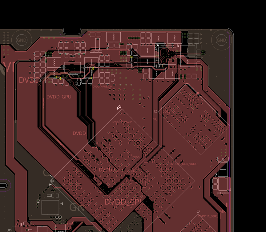 the layout and traces for ZH70809 4