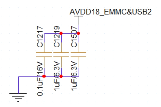 AVDD18_EMMC decoupling capacitor diagram