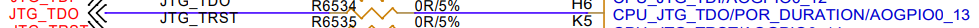 CPU_JTG_TDO pin