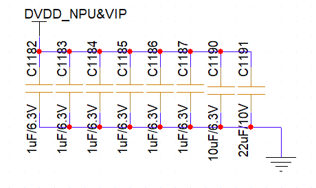 DVDD_NPU decoupling capacitor diagram