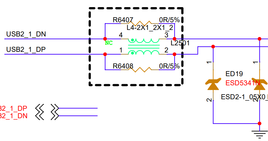 USB2.0 common mode choke